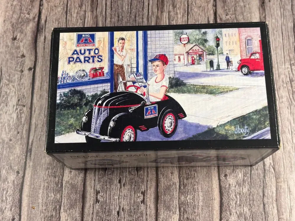 Vintage 1941 Garton Big A Auto Parts Crown Premiums Pedal Car Bank 1:6 Die Cast